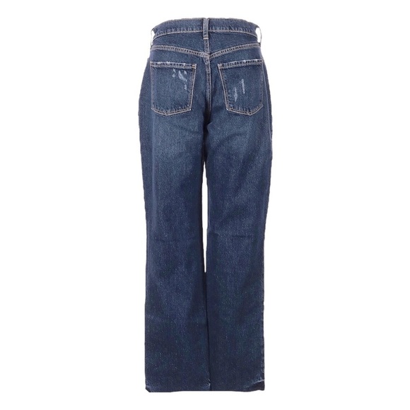 Old Navy Blue Mid-Rise Boyfriend Straight Ripped Jeans Size 16 - Picture 3 of 9